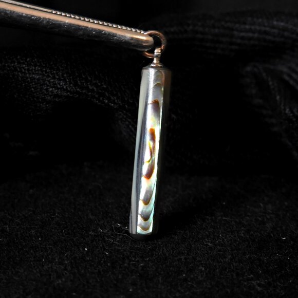 Dainty Colorful Abalone Gemstone Pendant - Small - Picture 5 of 9